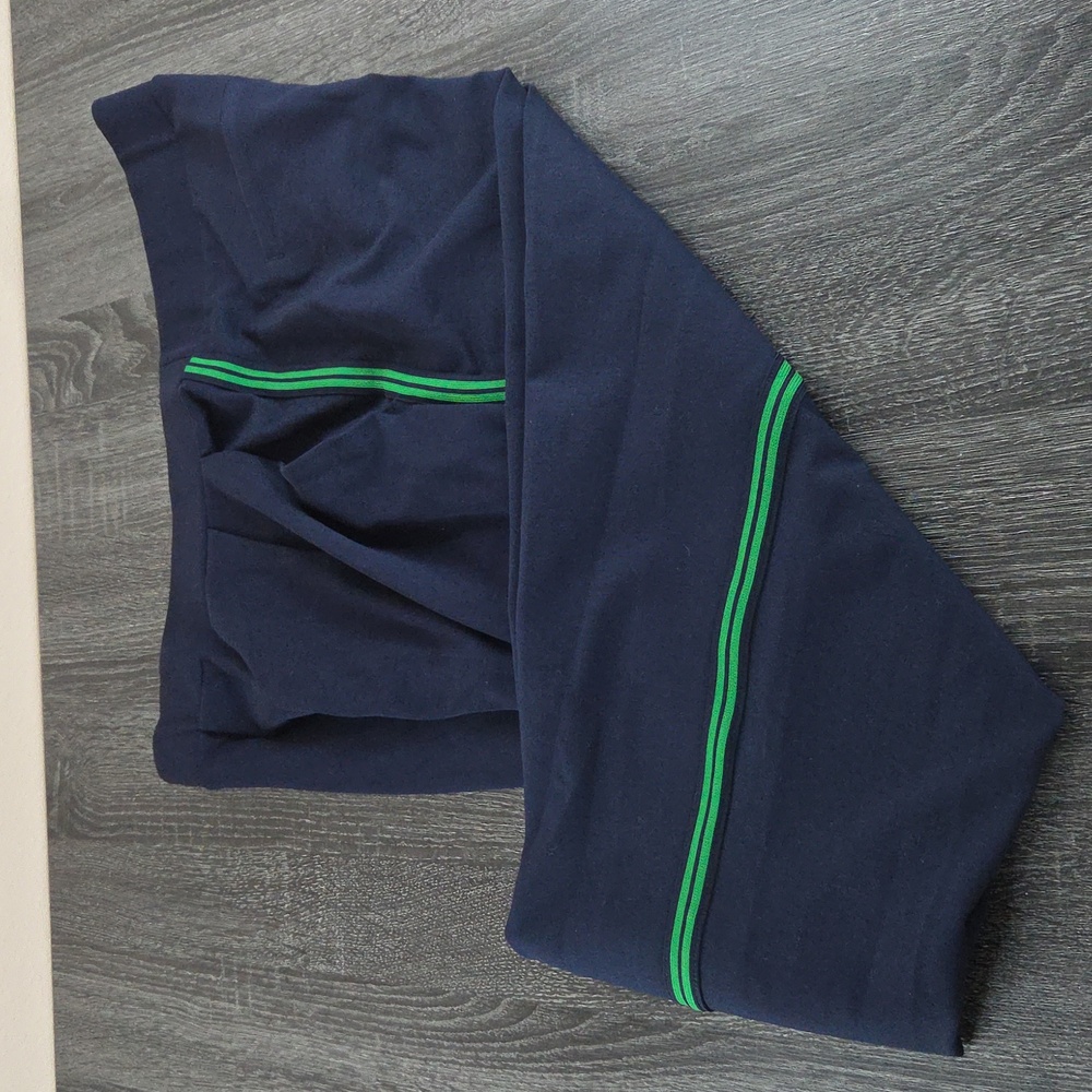 Lauren Ralph Lauren Womans Navy And Green Stripped Jogger XL  Pants